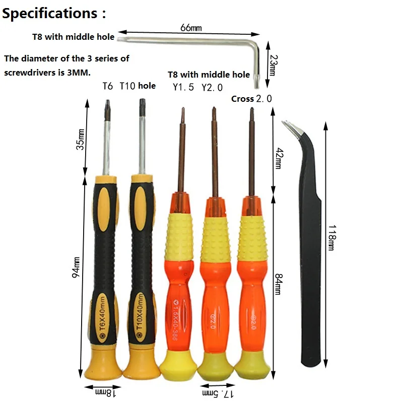 17in1 لعبة وحدة التحكم التفكيك طقم أدوات إصلاح نينتندو سويتش NS مفك العالمي تفكيك أدوات ل XBOX 360 PS3 PS4 #2