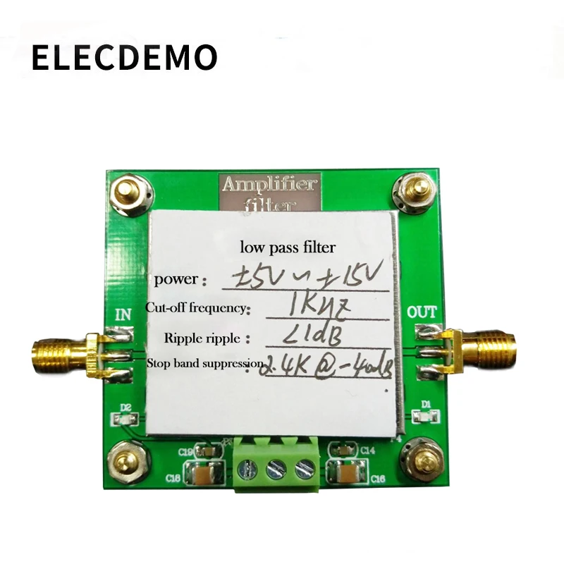 Модуль фильтра нижних частот 8th-заказ фильтрация частота отключения 1 кГц Встраиваемая пульсация менее 1 дБ Блокировка