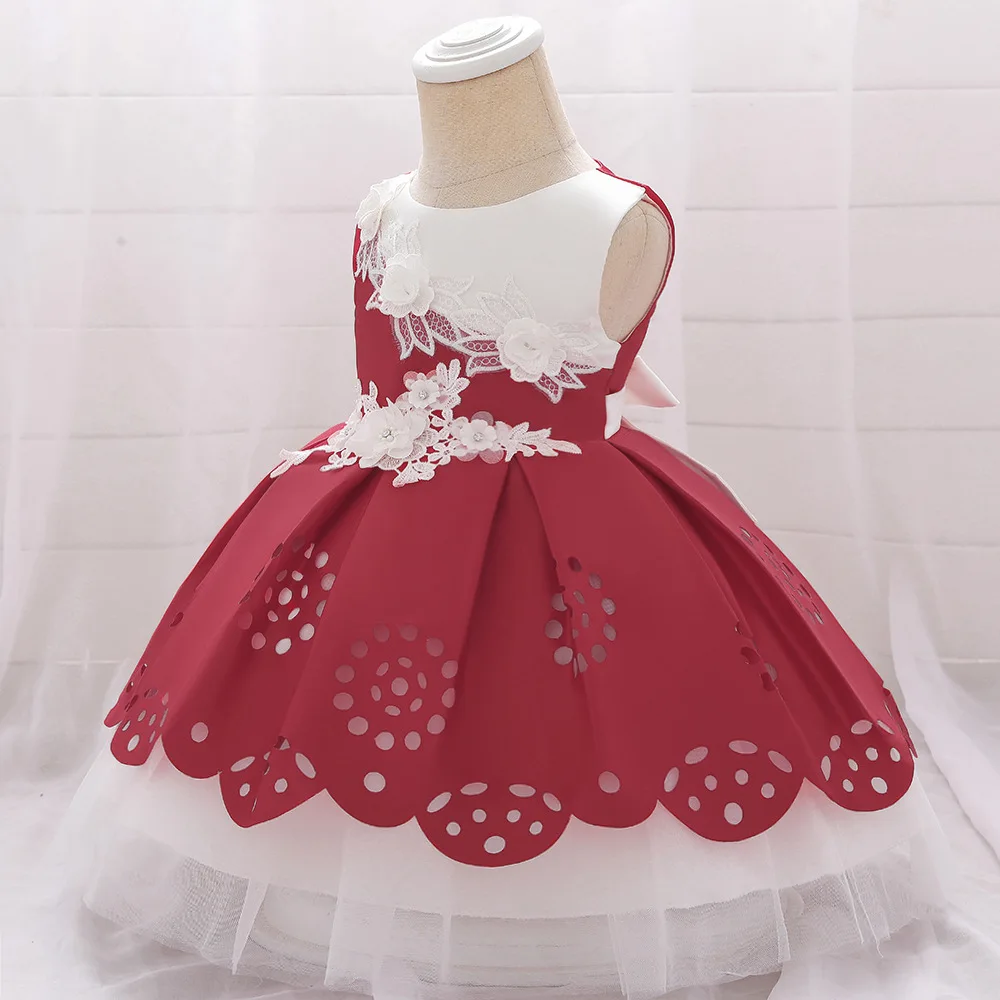 

Toddler Flower 1 Year Birthday Baby Girl Dresses Ball Gown Evening Girl Dress Party Wedding Clothes Baptism Kid Dress for Girls