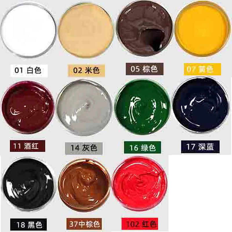 PU Vinyl Car Leather paint kit natural resin car seat/wheel leather repair tool for bag sofa shoes color renew or changing 20ml