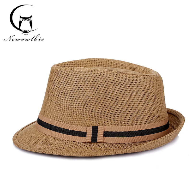 Men\'s Korean fashion summer hat outdoor leisure sun hat Beach Hat straw breathable hat