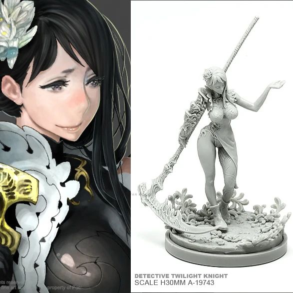 30MM Resin Kits  kingdomdeath  Goddess series Cleric Death  self-assembled A-19742