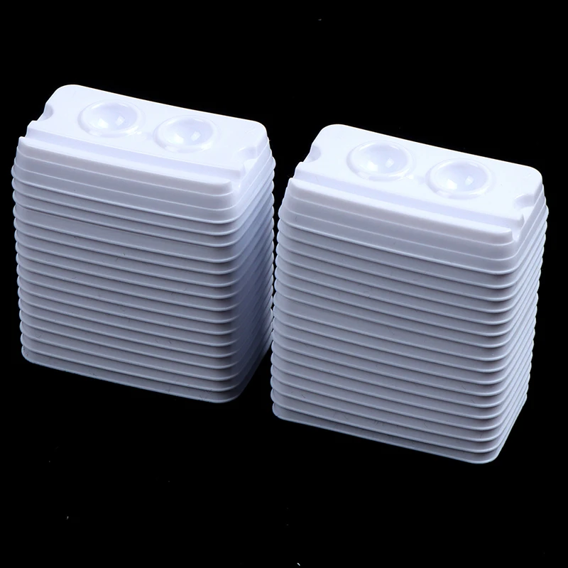 100pcs Dental Supply Adhesive Disposable Mixing 2Holes Trays Model White Medical