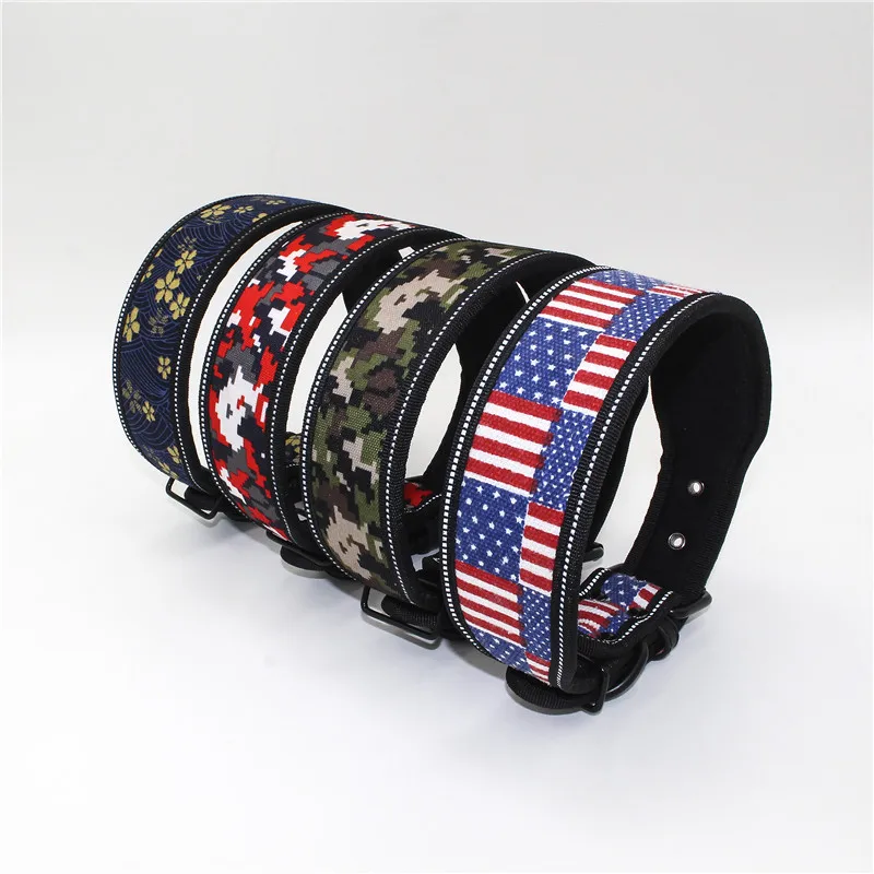 Heavy Duty Big Dog Collars for Medium Large Dogs Reflective Pet Collar Leash Strong Shepherd Beagle Pets Accessorie Supplies