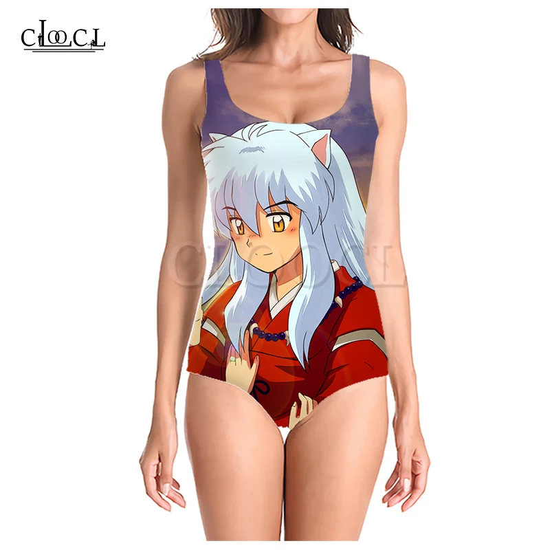 CLOOCL Japanese Anime Inuyasha 3D Print Girls One-piece Swimsuit Bathing Suit Sleeveless Slim Sexy Women\'s Swimwear Summer New