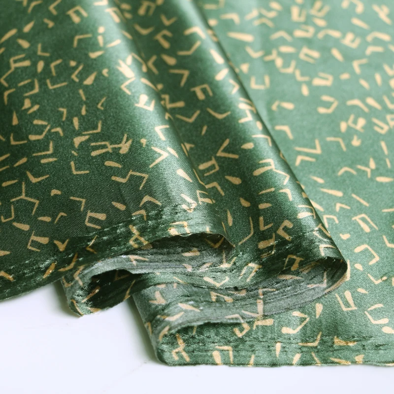 Meter glänzendes Futter, Pyjama, Robe, Hemd, Taschenmaterial, Musikdruck, Satin, Charmeuse-Stoff, Polyester, weich – Detail 5