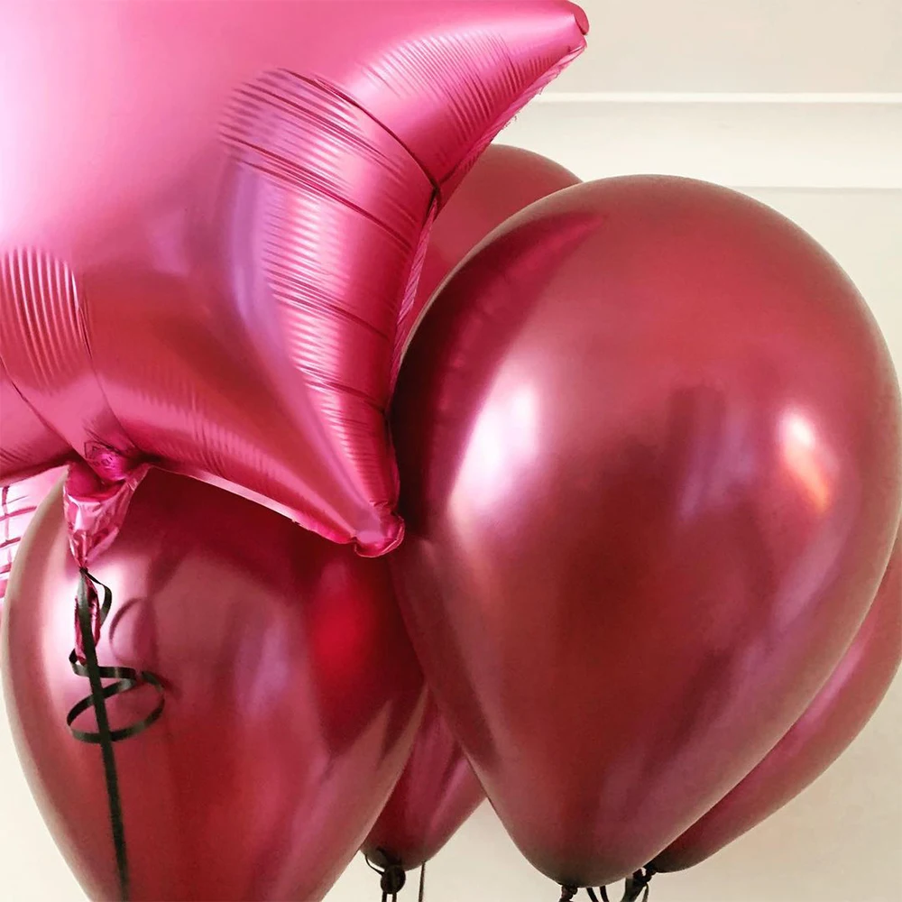 5/10/12in Burgundy Latex Balloons Wine Red Pearl Balloon Decorations Great for Wedding Baby Bridal Shower Supplies Wedding Decor