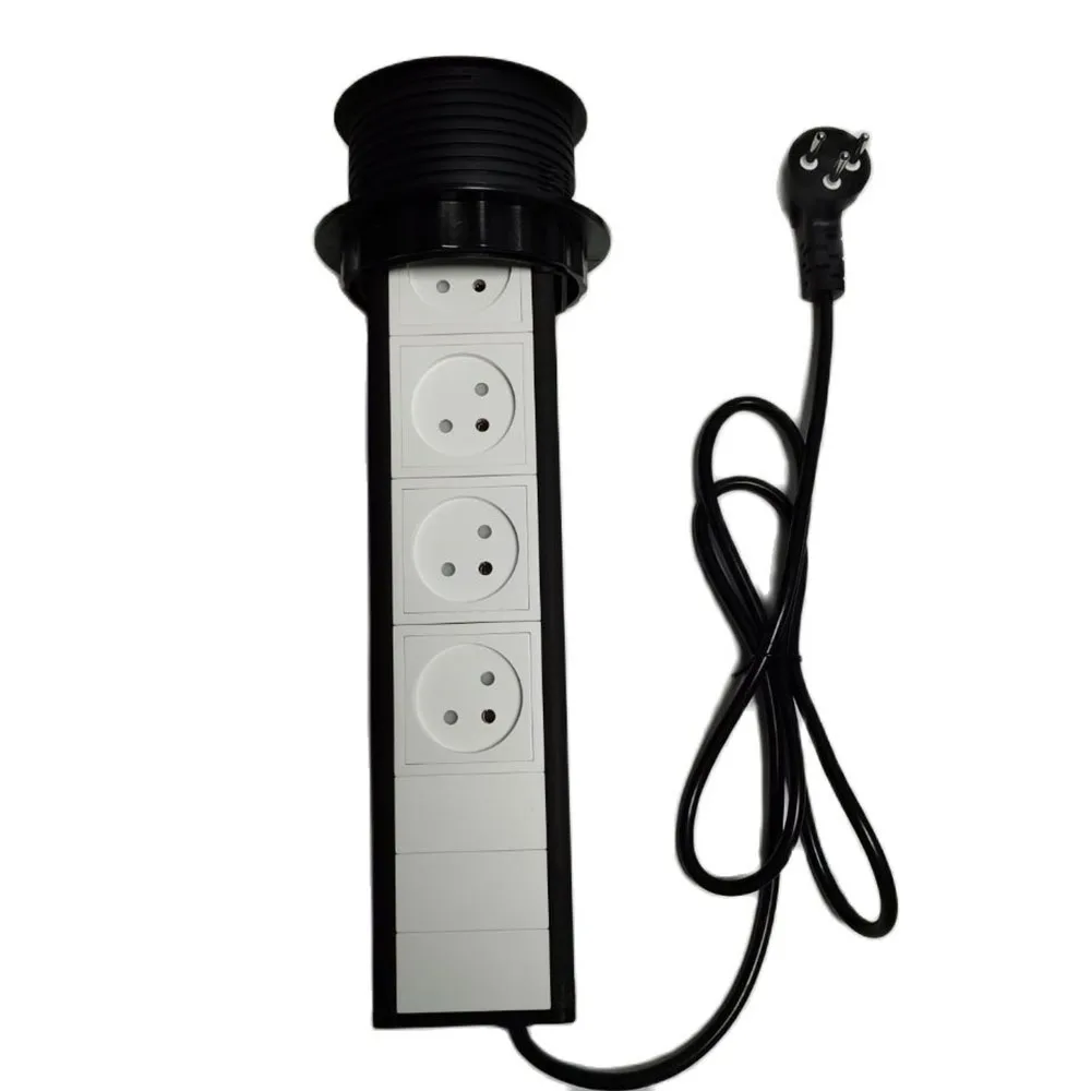 Israel Socket Tower Multifunction Socket 4-digit Israeli Standard Jack Pull-out Outlet For Kitchen Office Table