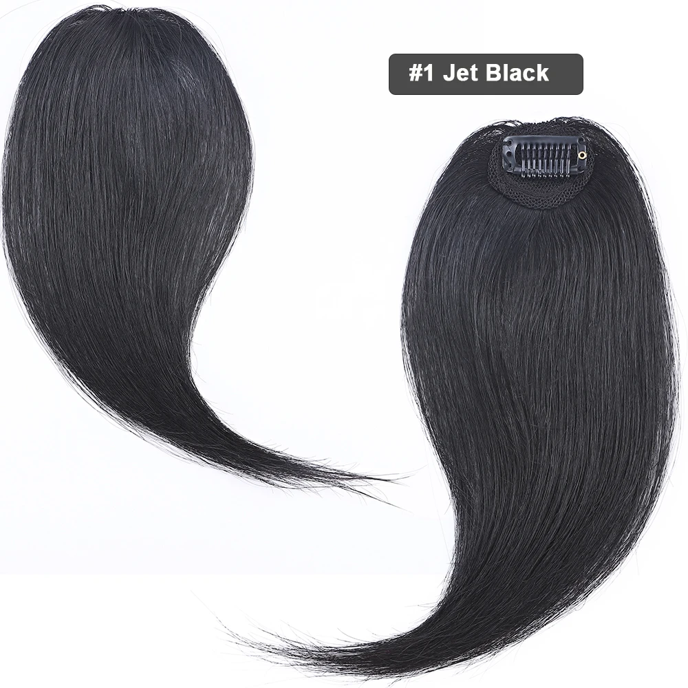 Sego 2 Teile/satz Echthaar Seitlicher Pony Clip in Pony Echthaar Bang Natürlicher Clip on Side Bang Gerade Fransen Haarverlängerung – Detail 7