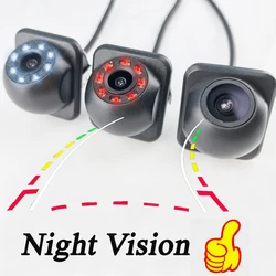 Dynamic Trajectory Parking Line 20 mm Car Rear View Reverse Infrared Camera Night Vision For Parking Monitor Waterproof HD Video