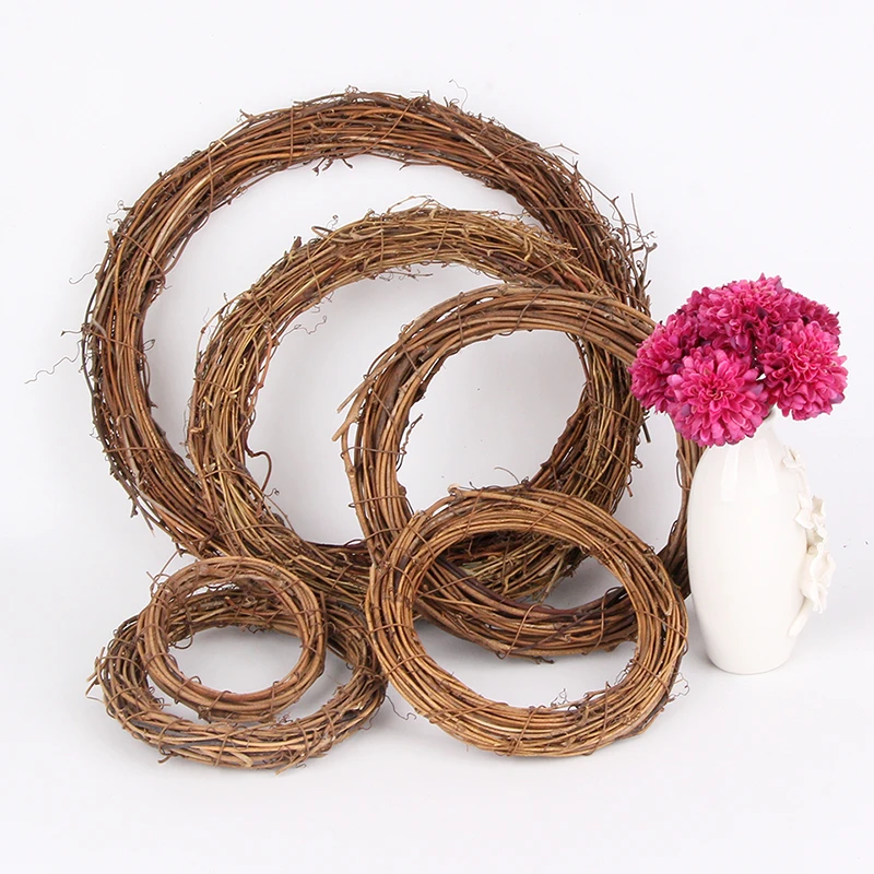 1pack Natural Rattan Wreath Pine Branches Christmas Berries&Pine cones for DIY Christmas Wreath Hand made Home Door Decoration