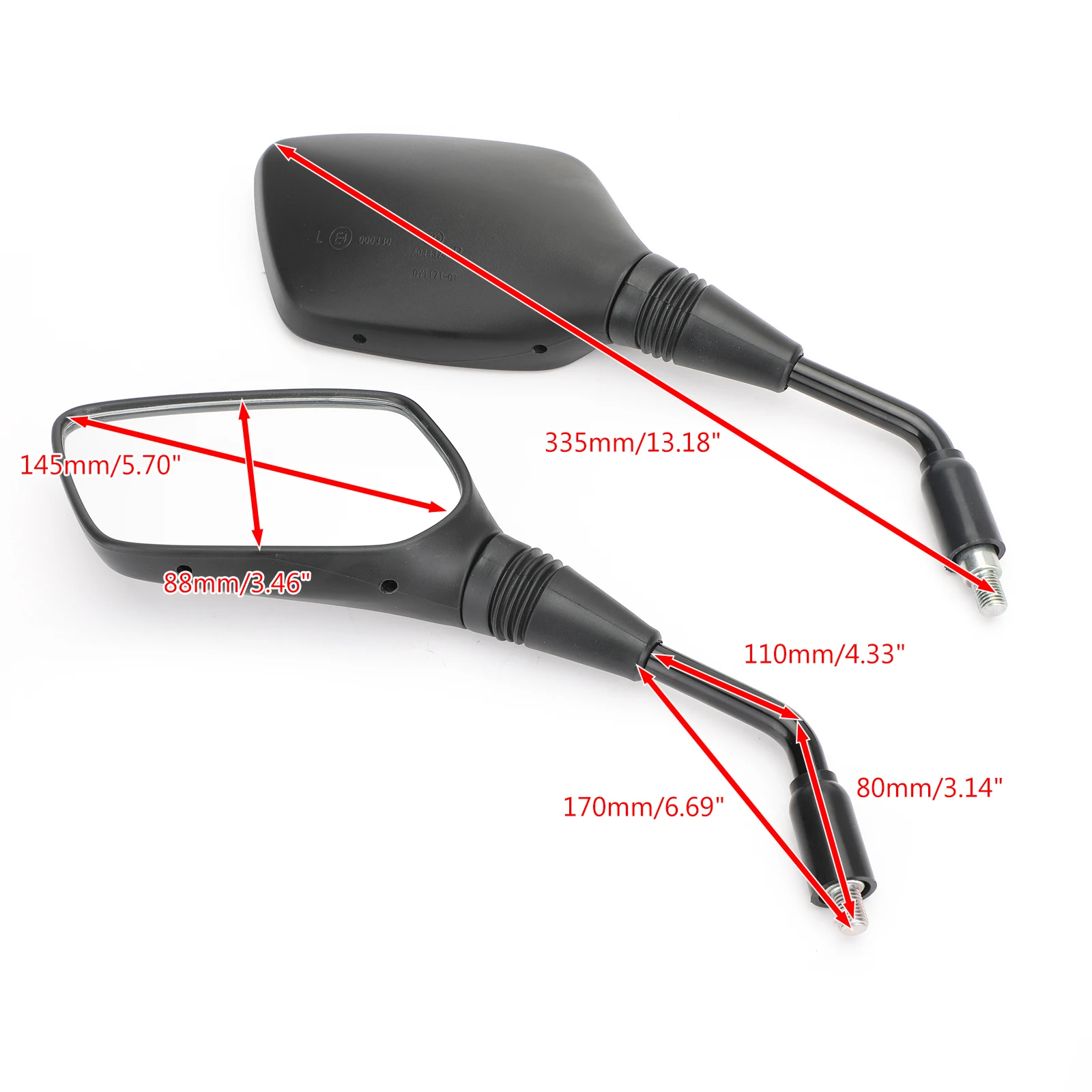 Artudatech For Suzuki SV 650 Side Rearview Mirrors SFV 650 GSR 400/600/700 2006-2014 2015 DL650 VStrom 2004-2017 Accessories