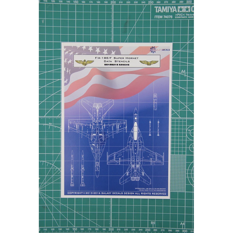 GALAXY G48004 G72004 1/48 1/72 Scale F/A-18E/F Super Hornet Data Stencils Decal for Hasegawa Model