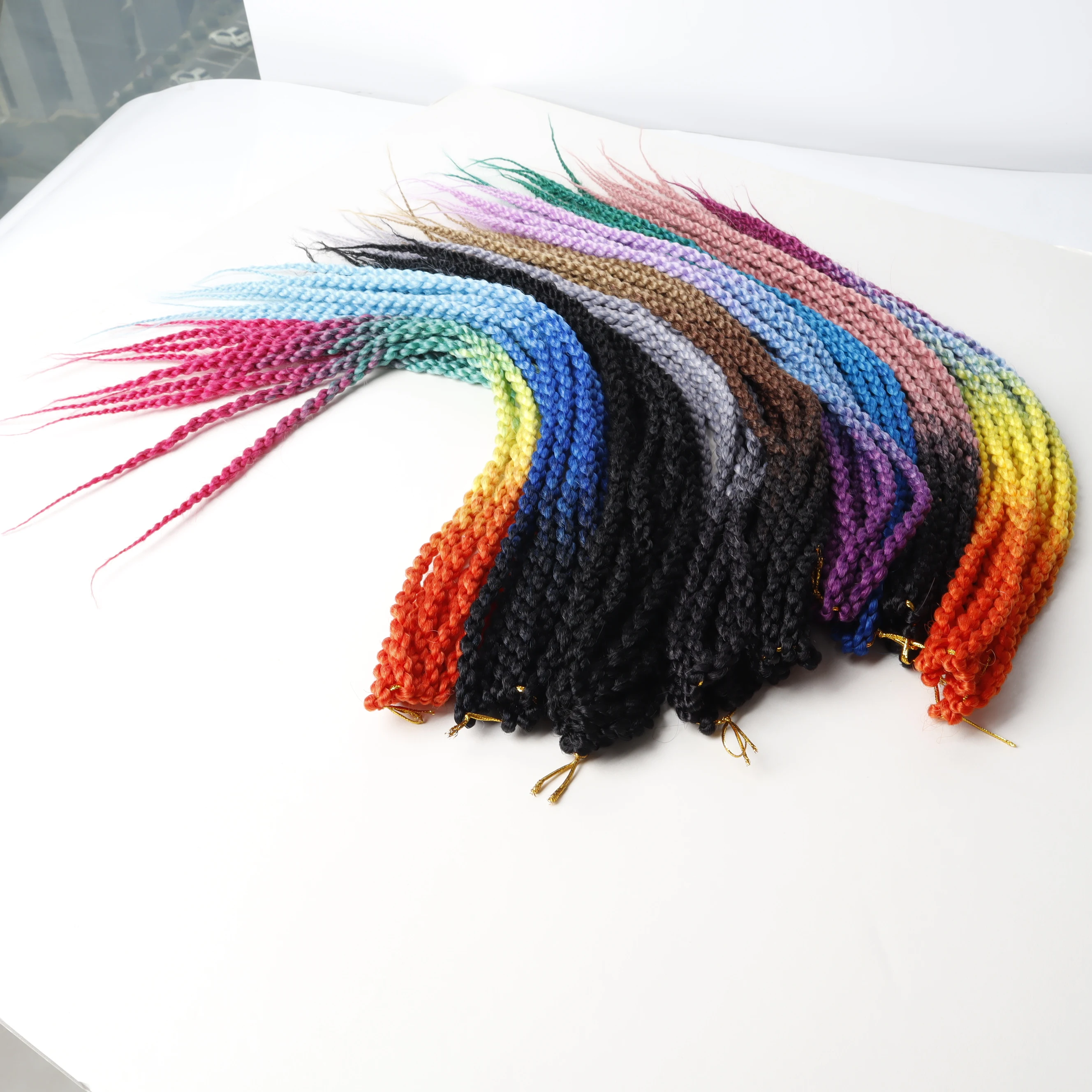 Qp Hair 3D Cubic Twist Crochet Braids Ombre 22inch 100g/pack Ombre Crochet Braid Hair Extensions synthetic Hair