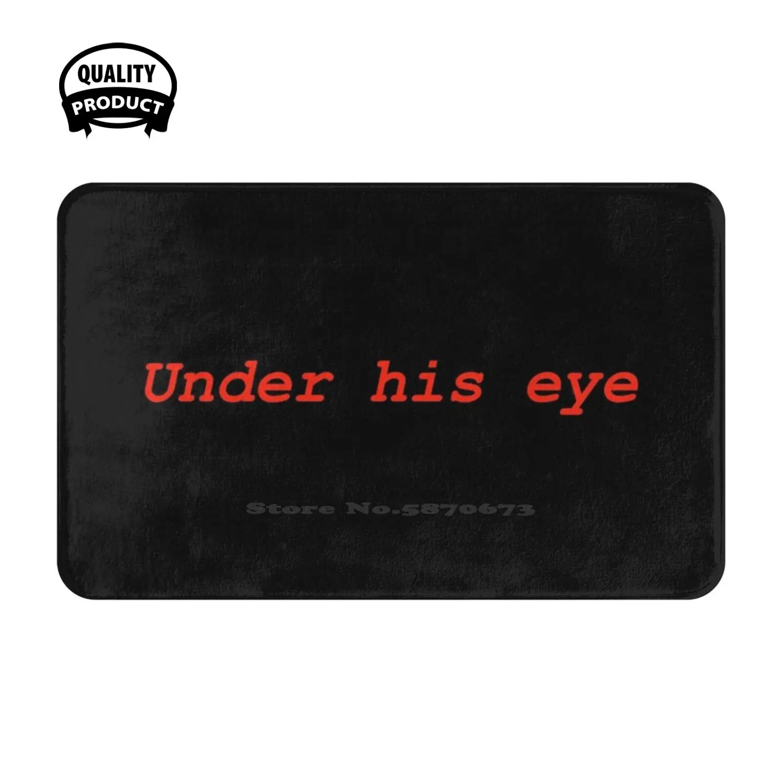 Under His Eye Soft Cushion Home Carpet Door Mat Car Rug Handmaids Tale Funny Retro Under His Eye Book