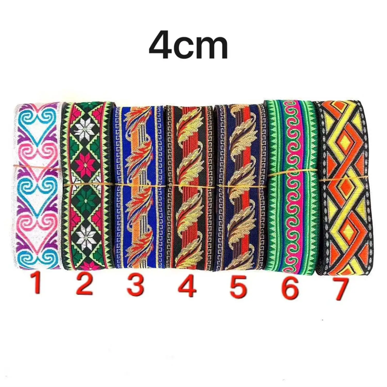 

4cm ethnic style jacquard webbing,QC0417B