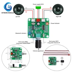 PAM8403 Bluetooth 5.0 Amplifier Board 5W*2 Stereo Audio AMP DC 5V with Volume Control Mini Speaker Sound System XH-A158