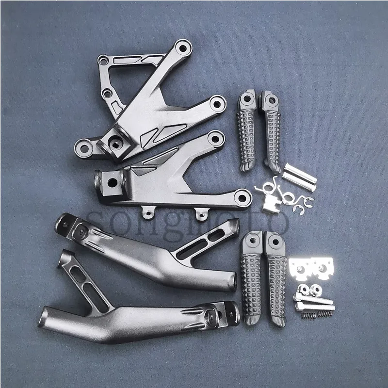 Motorcycle Front Rear Footrest Foot Pegs Bracket Set For Yamaha YZF R1 YZF-R1 R1S R1M 2015 2016 2017 2018