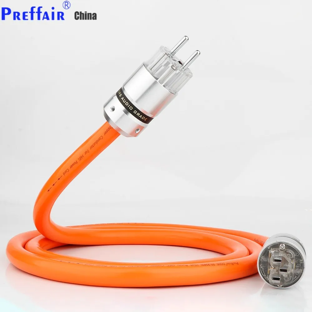 Hi-end preffair D505 5N OFC ทองแดงบริสุทธิ์มาตรฐานยุโรปสายไฟ EU SCHUKO HIFI