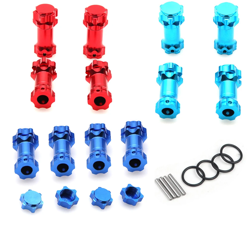 4 sztuk 89108 17mm koła Hex 30mm dłuższy ulepszony Adapter do montażu pokrywa Hub dla HSP 1/8 skala Monster Truck Truggy RC części zamienne