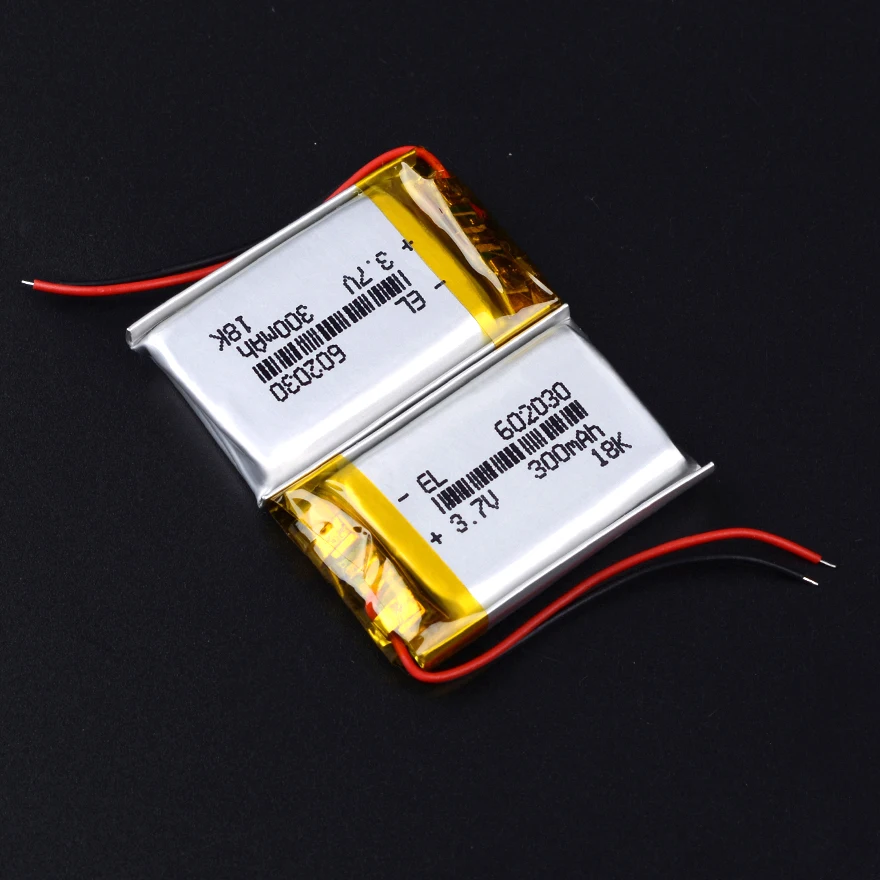 CE ROHS 300mAh 602030 3.7V lithium polymer battery bloody r8  mouse  dvr advocam-fd8 profi red