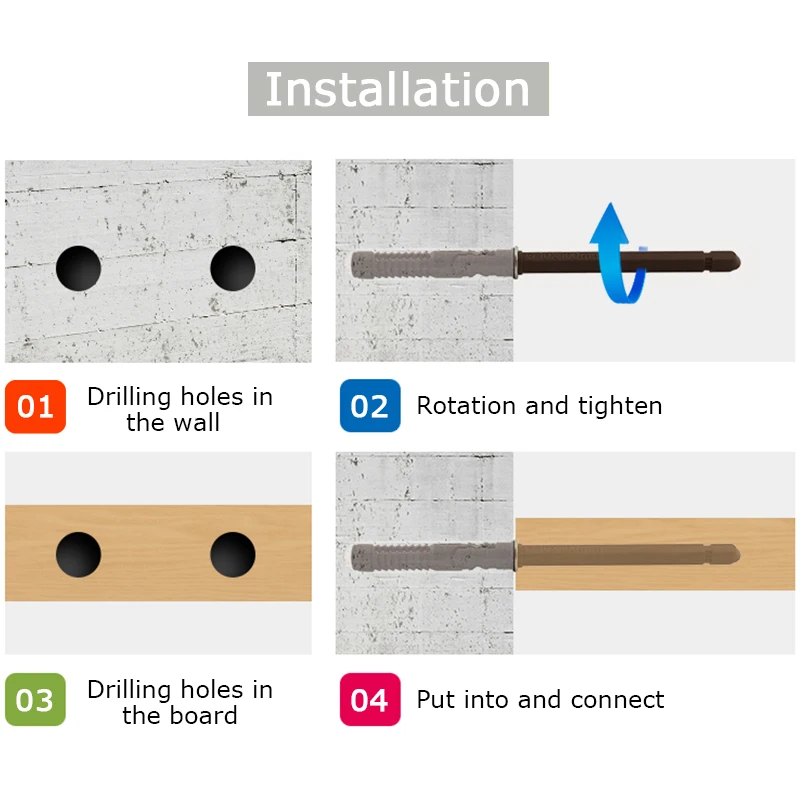 Floating Shelf Brackets Shelf Support Concealed Wood Invisible Mounted Bracket Hardware Blind Supports For DIY Home Improvement