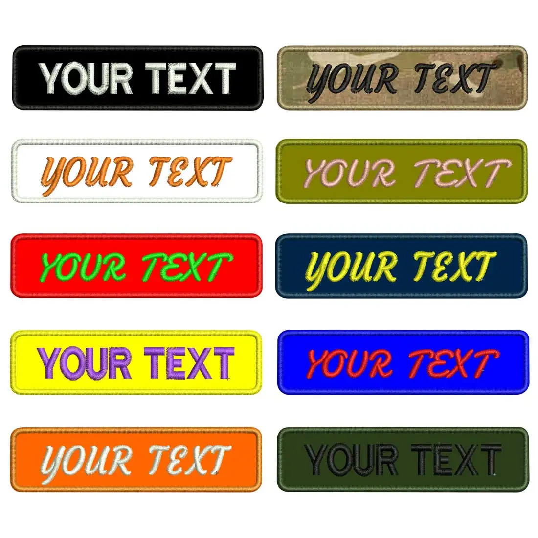 Custom Name Tags Army Blood Number ID Badage Embroidered Punk Rock Patch Iron on Hook Backing
