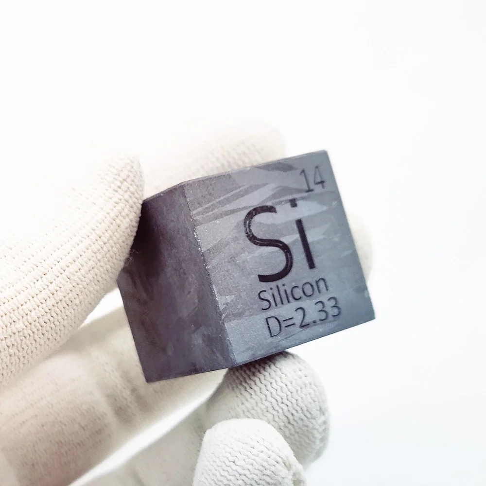 25.4mm Silicon Cube Si Sputtering Target Refining High Purity Crystal Element Collection Science 1 Inch Density