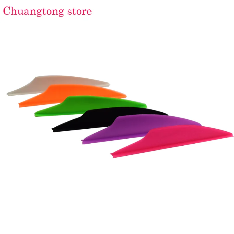 

100Pcs 2.5" Dolphin Plastic Vane Fletching DIY Carbon Fiberglass Arrow Archery Bow Hunting Shooting