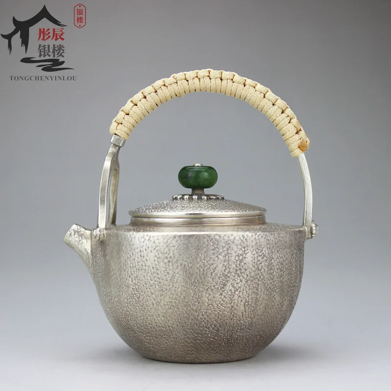 Teapot, stainless steel teapot, silver teapot, hot water teapot, teapot 320 ml water, kung fu tea set.