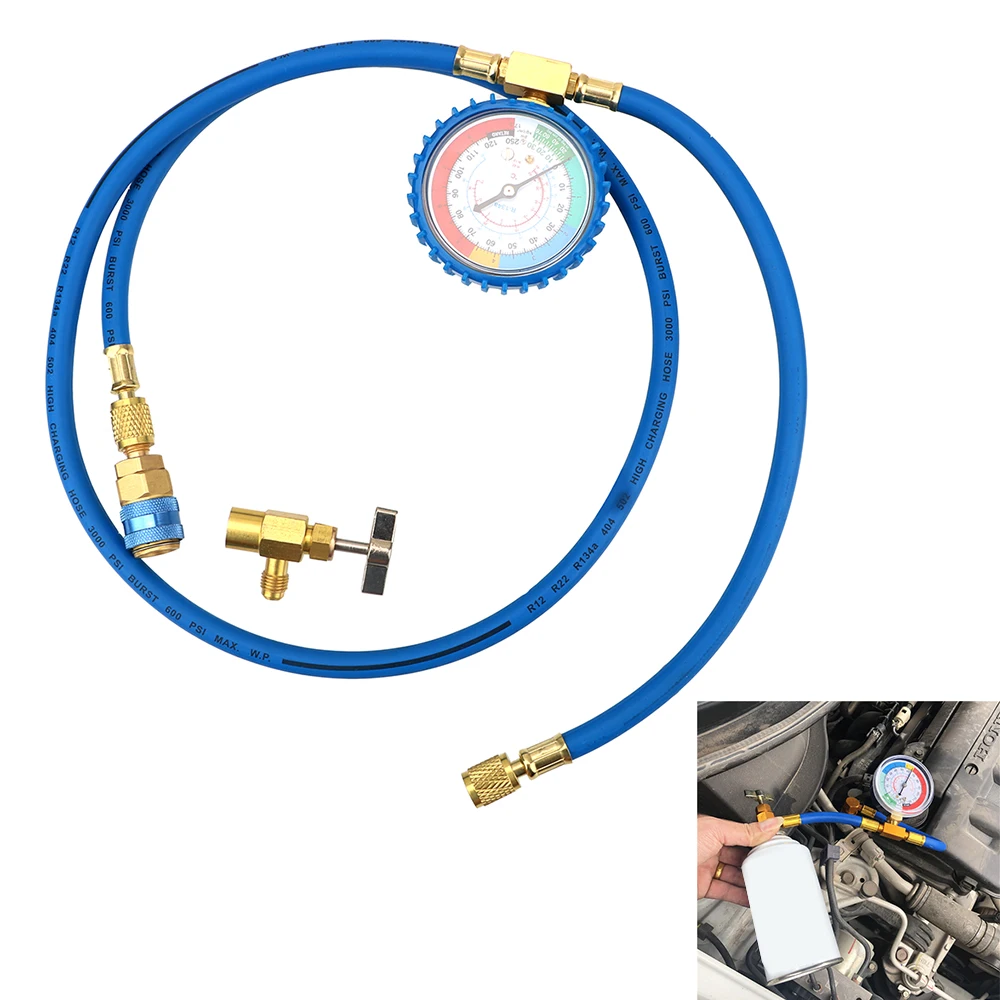 

Pressure Gauge Measuring Kit Car Accessories Car Air Conditioning Refrigerant Recharge Hose