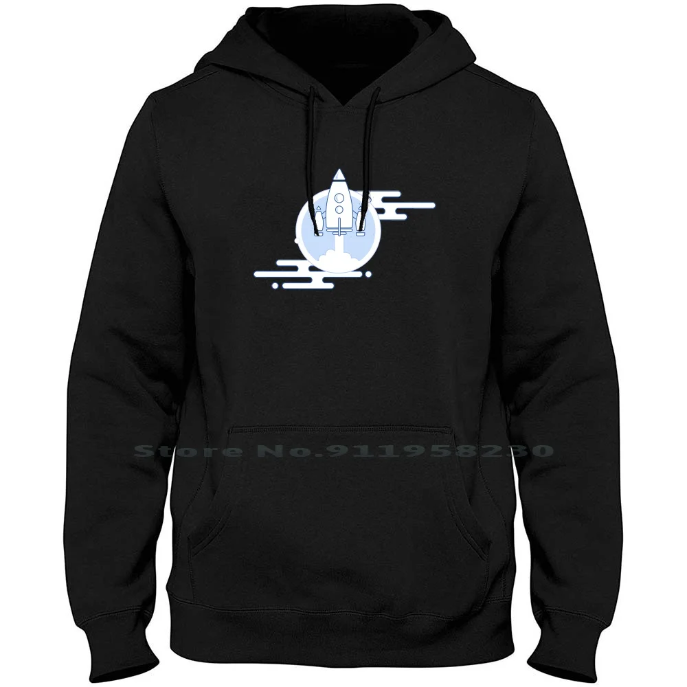 Rocket Blue Space Flight Launch Men Women Hoodie Sweater 6XL Big Size Cotton Rocket Flight Space Light Pace Blue Spa Ace