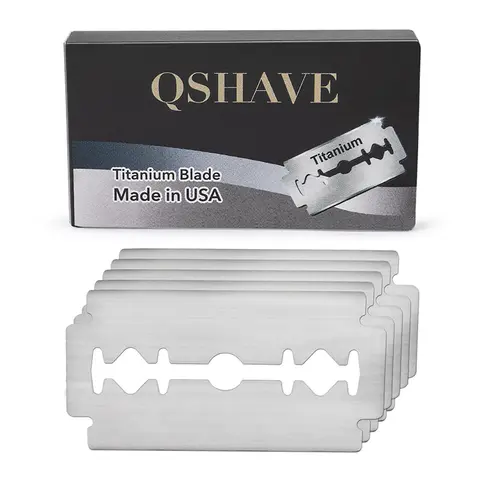 Titanium Double Edge Razor Blades 10 Pack QSHAVE