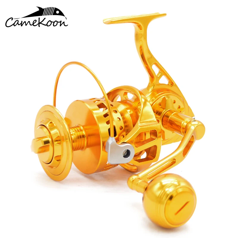 

CAMEKOON 7000 Spinning Fishing Coil 4 Colors Big Game Saltwater Surf Casting Reels 38KG Carbon Drag Full Aluminum Jigging Wheel