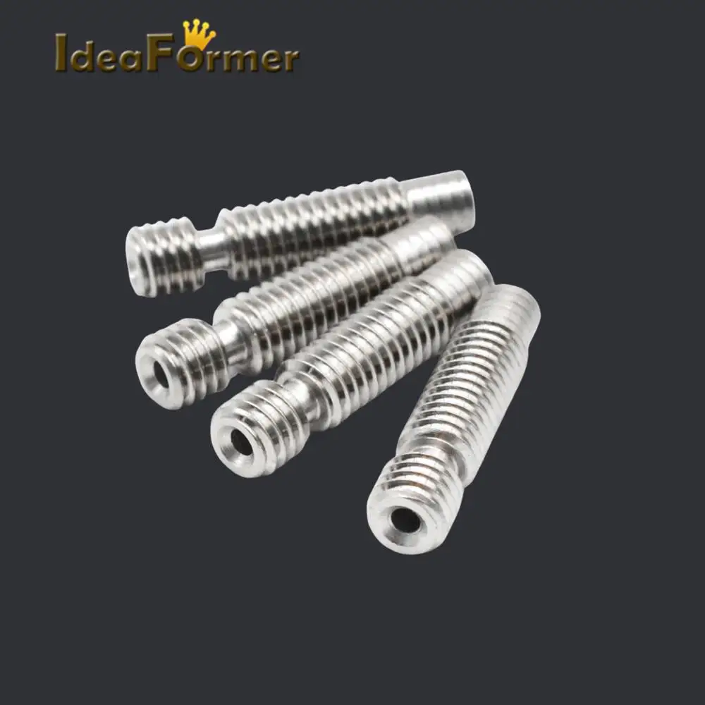 5/10Pcs 3D Printer V6 M6*26mm Wade Short Distance Throat Heat break All-Metal/Steel Built-in PTFE Tube For 1.75/3.0mm Filament.