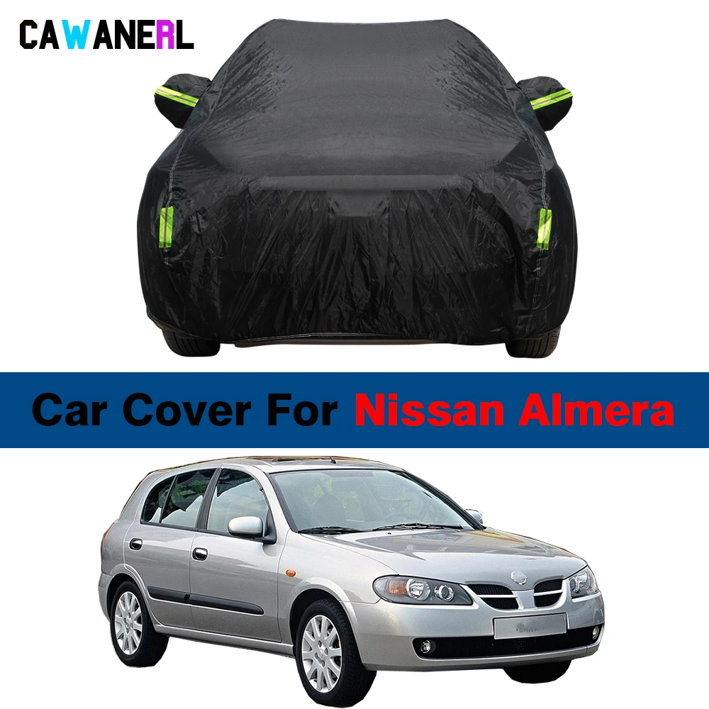 Full Car Cover For Nissan Almera Waterproof Auto Outdoor Sun Shade Anti-UV Rain Snow Dust Ice Resistant Cover