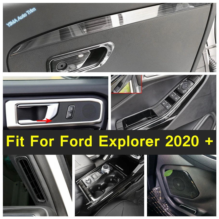 Accessories For Ford Explorer 2020 - 2022 Glove Box / Stereo Speaker / Window Switch / Air AC Vent / Central Control Cover Trim