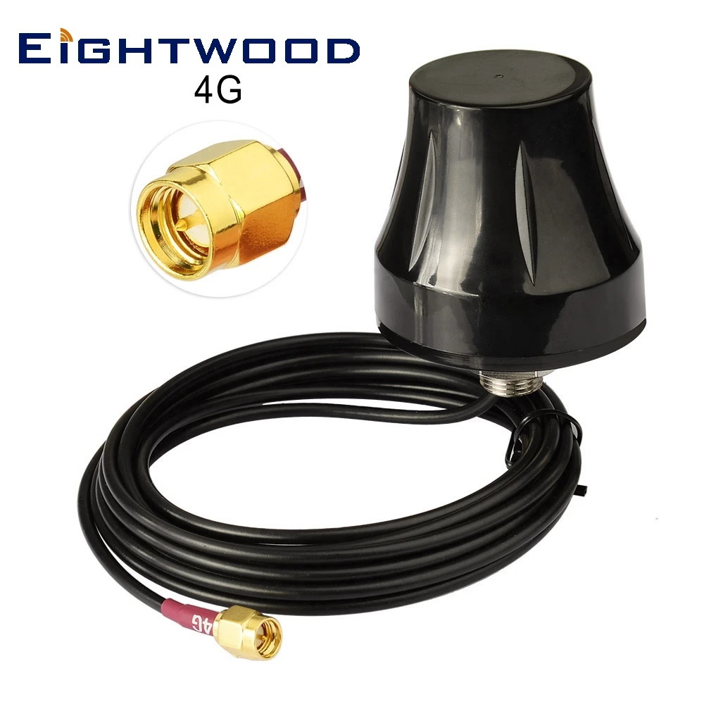 Eightwood 4G LTE Screw Mount 2dbi SMA TS9 Male Antenna for 4G LTE Router Mobile Cell Phone Booster System USB Modem MiFi Hotspot