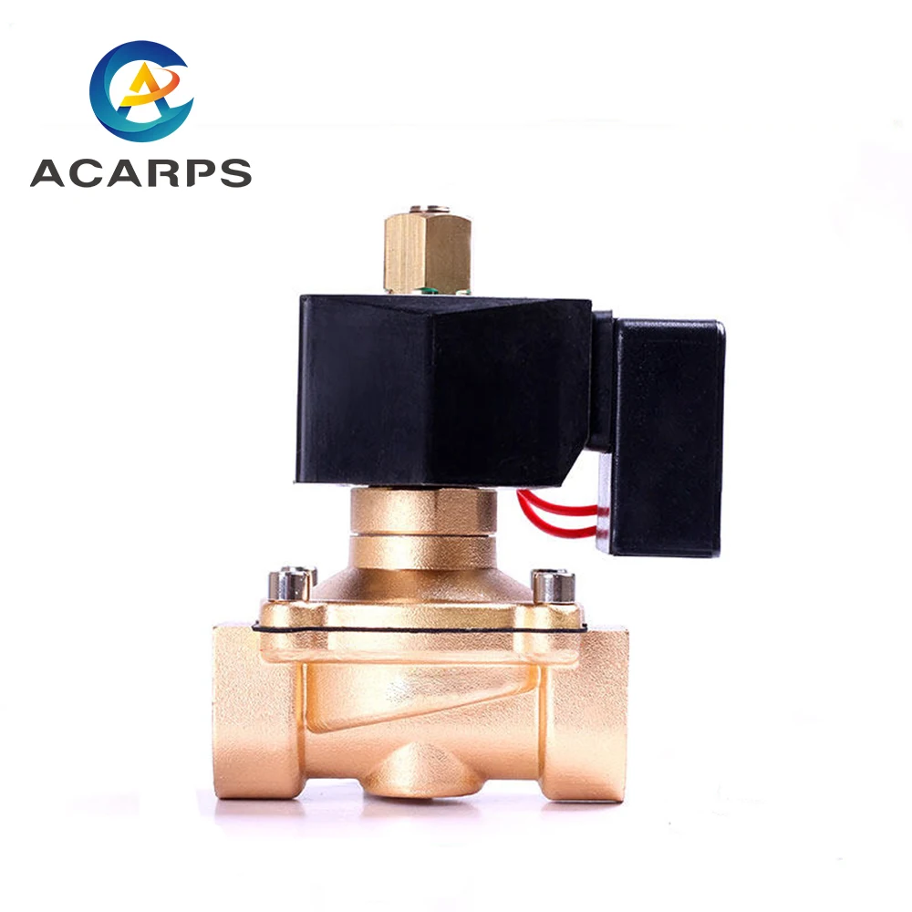 1 Inch Water Solenoid Valve Normally Open Brass Non Hot Energy-Saving Electric Solenoid Valve 1/2 12v 220VAC 110VAC 24VDC 12VDC