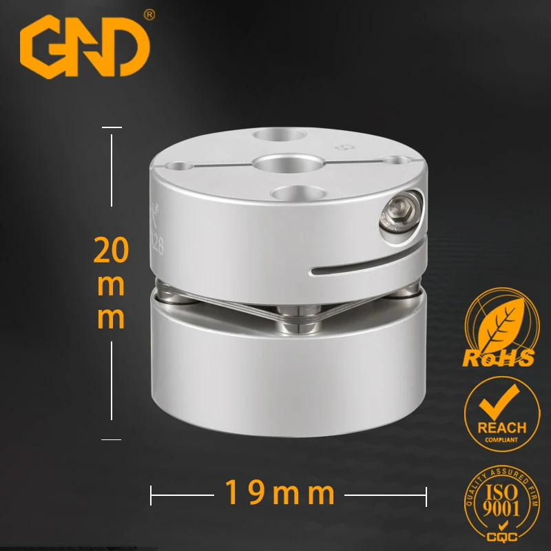 

New arrlivel Aluminum single disc diaphragm D19 L20 coupling with setscrew locking for motor connect