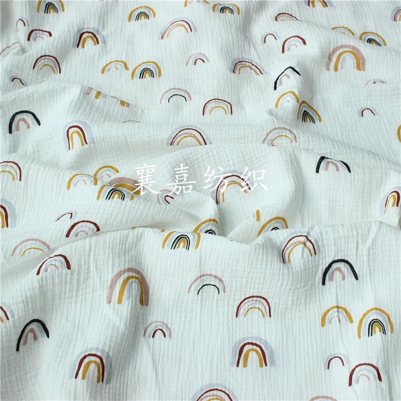 135x50cm Double Gauze Cotton Layer Sewing Fabric, Making Seersucker Blanket Clothing Cloth