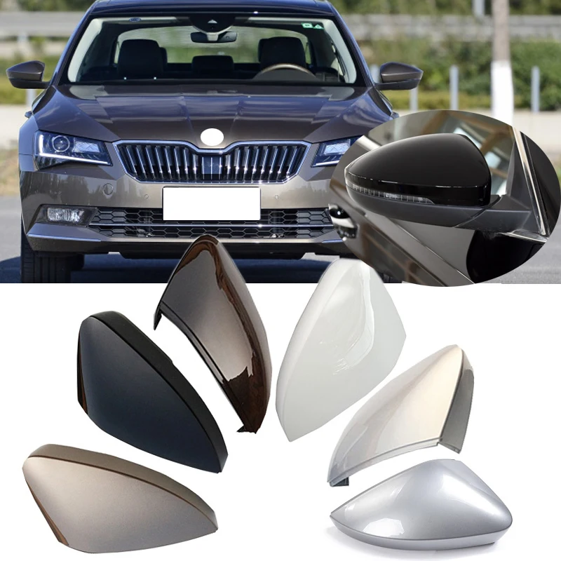

Roavia For Skoda Superb 2016 2017 2018 Car Wing Mirror Cover Rear View Mirror Cap Rearview Mirror Cover Housing Case Shell