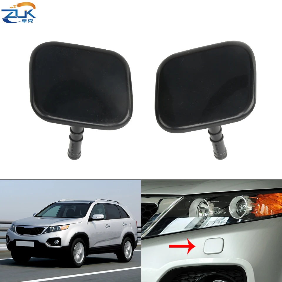 ZUK Unpainted Front Bumper Headlight Headlamp Washer Nozzle Cover Cap Housing For KIA Sorento 2010 2011 2012