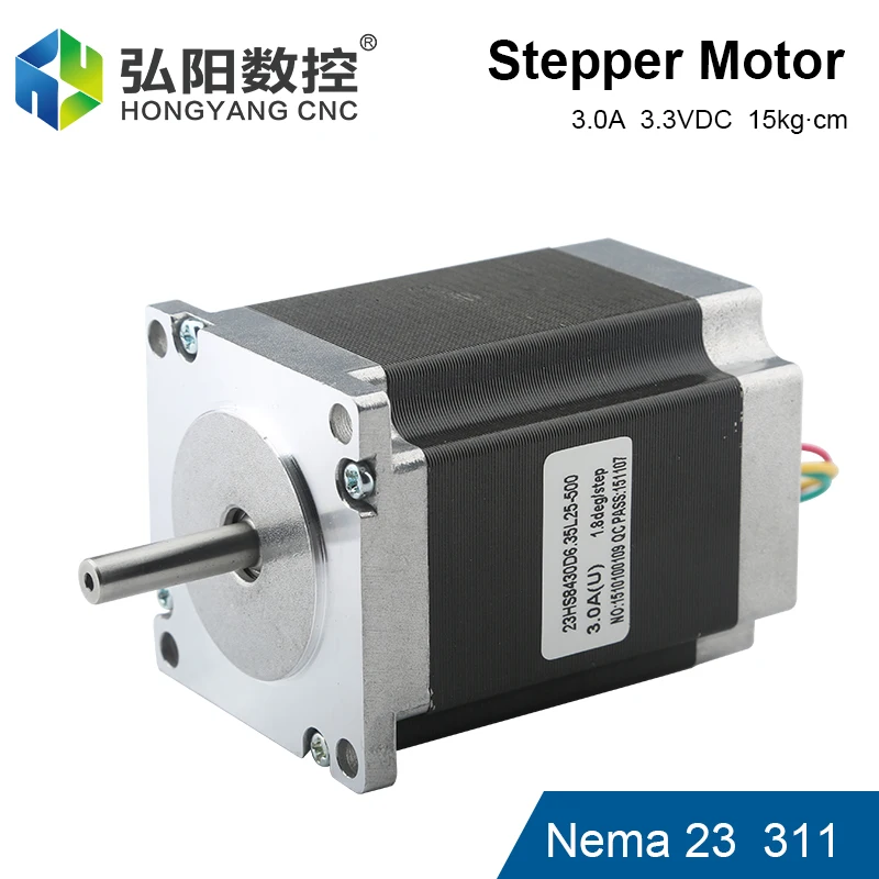 Nema 23 Stepper Motor 56x76mm 311 Stepper Motor 3.0A 3.3VDC Motor 4 Lead Cable For 3D Printer CNC Milling Machine Motor