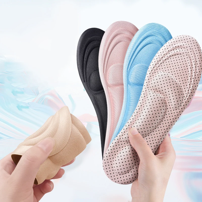 NAFOING 4D Memory Foam Insoles for Feet Man Women Sneakers Breathable Deodorant Running Cushion Shoe Arch Support Pad Sole