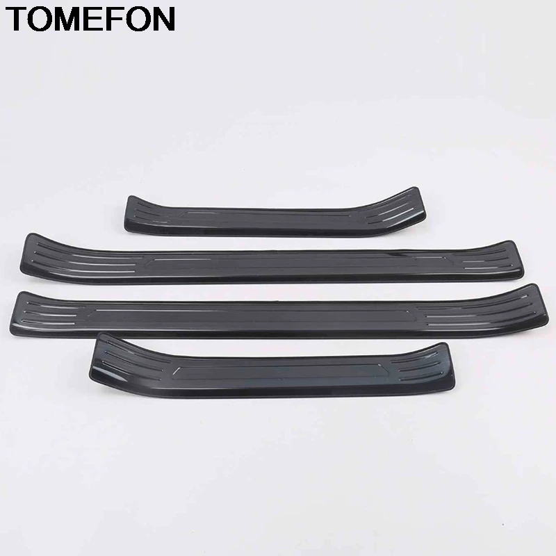 TOMEFON For Volkswagen T-Cross 2018 2019 2020 Door Sill Scuff Plate Panel Kick Step Protector Threshold Styling Stainless steel