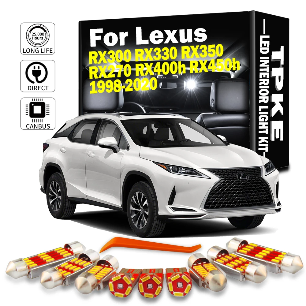 TPKE Canbus For Lexus RX 300 330 350 270 400h 450h RX300 RX330 RX350 RX270 RX400h RX450h 1998-2020 Auto LED Interior Light Kit