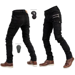 Men Motorcycle Outdoor Riding Rider Black Jeans Equipment Protect Gear Road Racing Stretch Pants Multi-Color Optional 2023 New