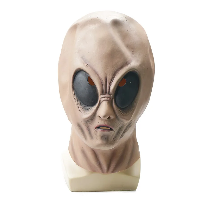 Eraspooky Scary Realistic Alien Costume Mask Halloween Costume For Adult Men Full Face Latex Masks Carnival Party Props