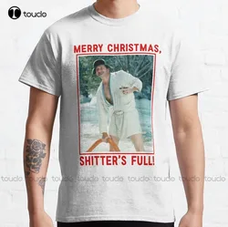 Shitter di buon natale Full Christmas vacation cuoioeddie seigriswold xmas Classic T-Shirt tshirt nera stampa digitale da uomo